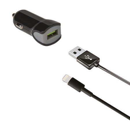 CELLY AUTO LADER 2.4A MFI USB ZWART