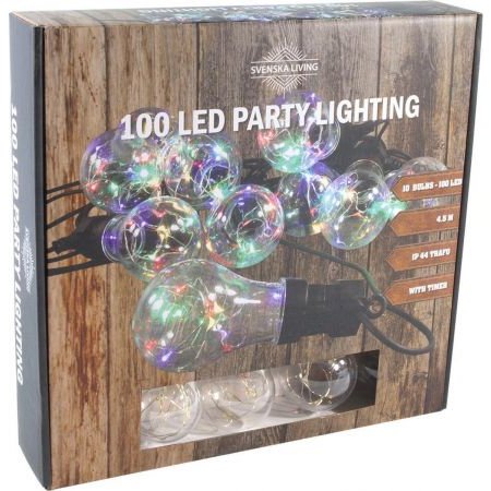 PARTYLIGHT X10LED MULTICOLOR HELDERIP44 TIMER 4.5M