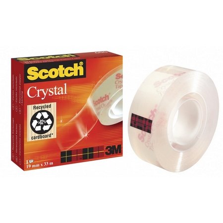 KLEEFBAND SCOTCH CRYSTAL CLEAR TAPE 600 19MMX33M