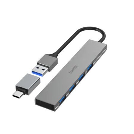 USB-HUB 4-POORTS USB 3.2 GEN1 5GBIT/S ULTRASLIM