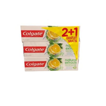 COLGATE TANDPASTA 75ML 2+1 NATURAL EXTRACTS