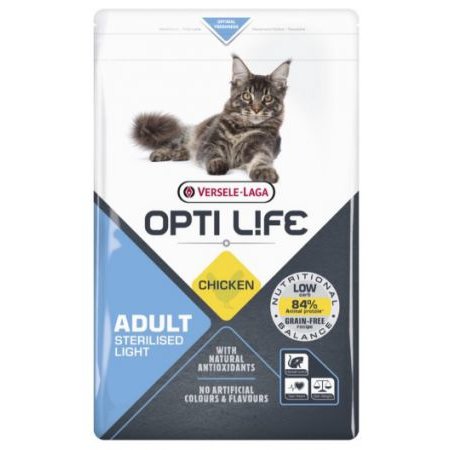 OPTI LIFE CAT STERILISED/LIGHT 2.5KG