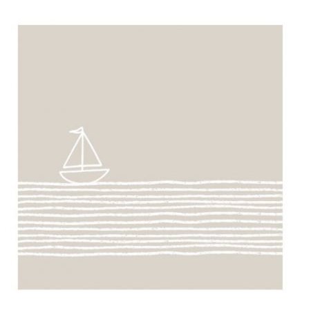 LUNCHSERVET PURE SAILING TAUPE