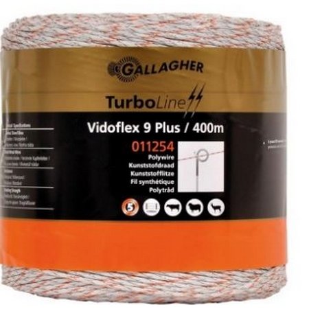 GALLAGHER VIDOFLEX 9(3MM) WIT/ORANJE 400M