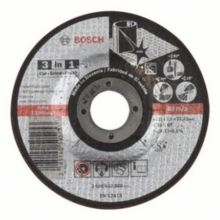 BOSCH 3IN1 - CUT GRIND FINISH 115X2.5X22.23MM