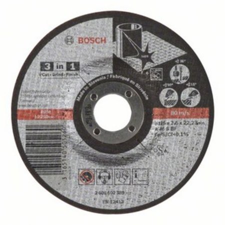 BOSCH 3IN1 - CUT GRIND FINISH 125X2.5X22.23MM